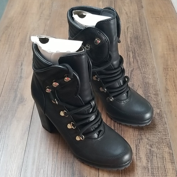 dkny lenni lace up booties